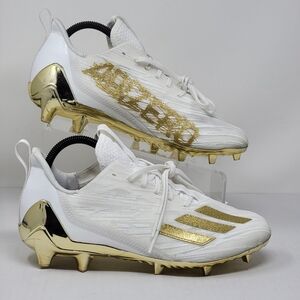 Adidas Gold and White Athletic Cleats with Low-Cut Design